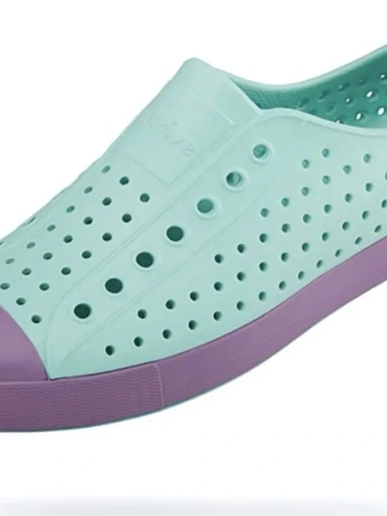 Native Jefferson Lightweight Mint Green Slip-On Lavender Sole Sneaker Size J4 - Picture 9 of 9